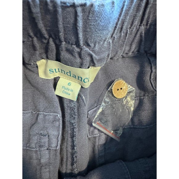 Sundance Bastille Light Blue linen cotton blend button fly pants size 6 - Picture 4 of 5